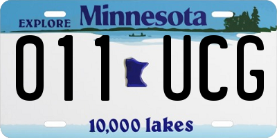 MN license plate 011UCG