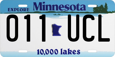 MN license plate 011UCL