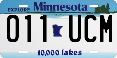 MN license plate 011UCM