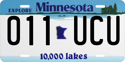 MN license plate 011UCU