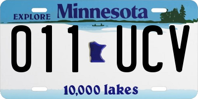 MN license plate 011UCV