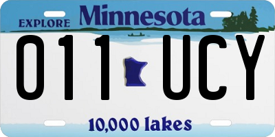MN license plate 011UCY