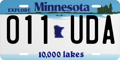 MN license plate 011UDA