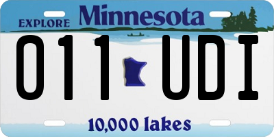 MN license plate 011UDI