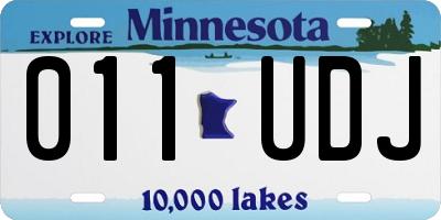 MN license plate 011UDJ