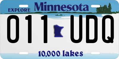 MN license plate 011UDQ