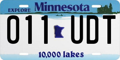 MN license plate 011UDT