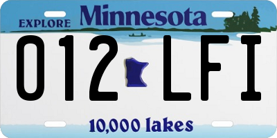 MN license plate 012LFI
