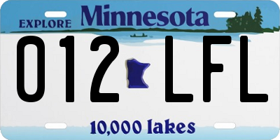 MN license plate 012LFL