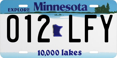 MN license plate 012LFY