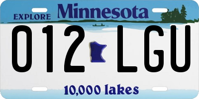 MN license plate 012LGU