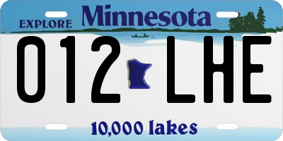 MN license plate 012LHE