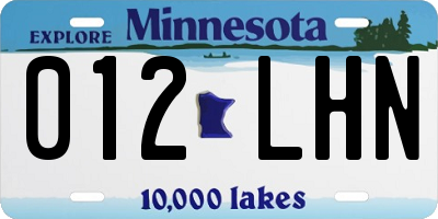 MN license plate 012LHN