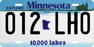 MN license plate 012LHO