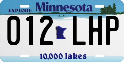 MN license plate 012LHP