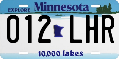 MN license plate 012LHR