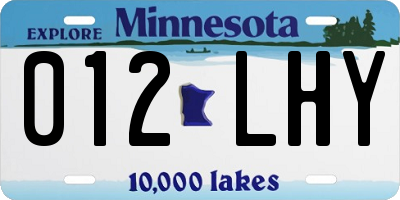MN license plate 012LHY