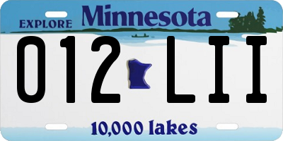 MN license plate 012LII