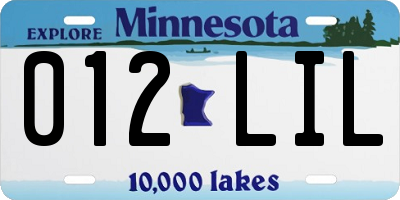 MN license plate 012LIL