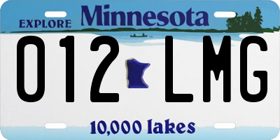 MN license plate 012LMG