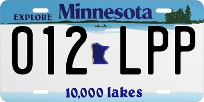 MN license plate 012LPP