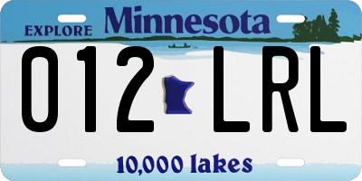 MN license plate 012LRL