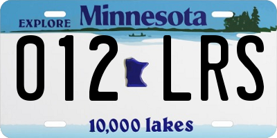 MN license plate 012LRS