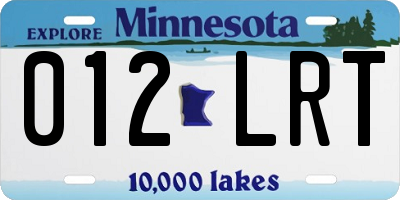 MN license plate 012LRT