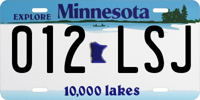 MN license plate 012LSJ