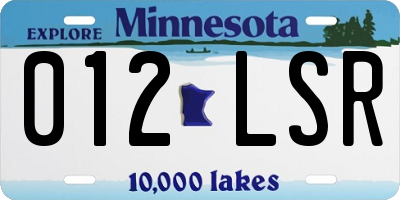 MN license plate 012LSR