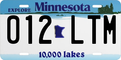 MN license plate 012LTM