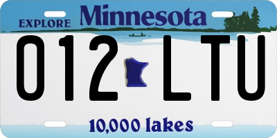 MN license plate 012LTU