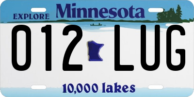 MN license plate 012LUG
