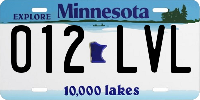 MN license plate 012LVL