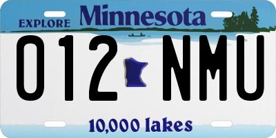 MN license plate 012NMU