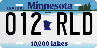 MN license plate 012RLD