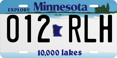 MN license plate 012RLH