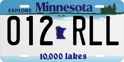 MN license plate 012RLL