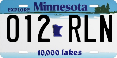 MN license plate 012RLN