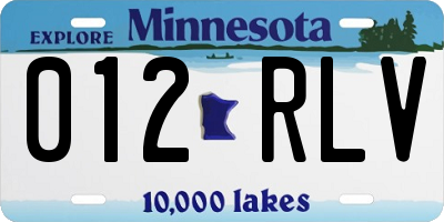 MN license plate 012RLV