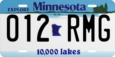 MN license plate 012RMG