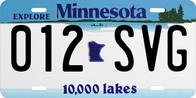 MN license plate 012SVG