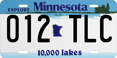 MN license plate 012TLC