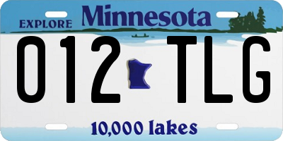 MN license plate 012TLG