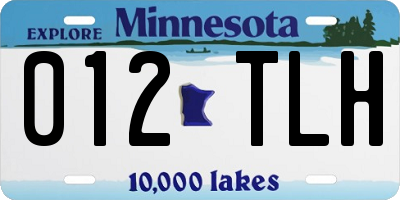 MN license plate 012TLH