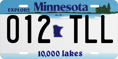 MN license plate 012TLL