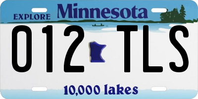 MN license plate 012TLS