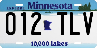 MN license plate 012TLV
