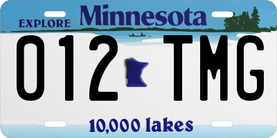 MN license plate 012TMG