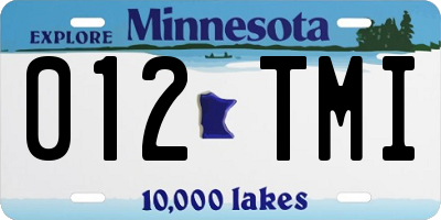 MN license plate 012TMI